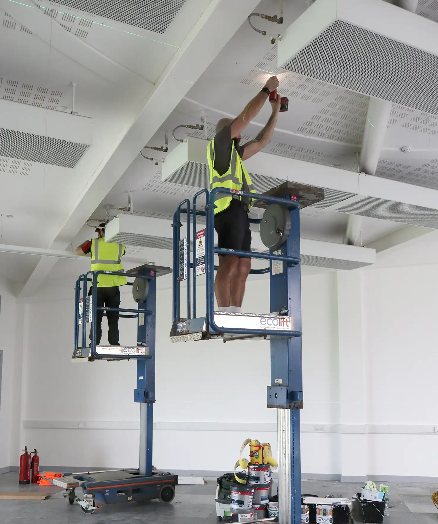 Commercial electrical installation by REN Electrical contractors Cornwall